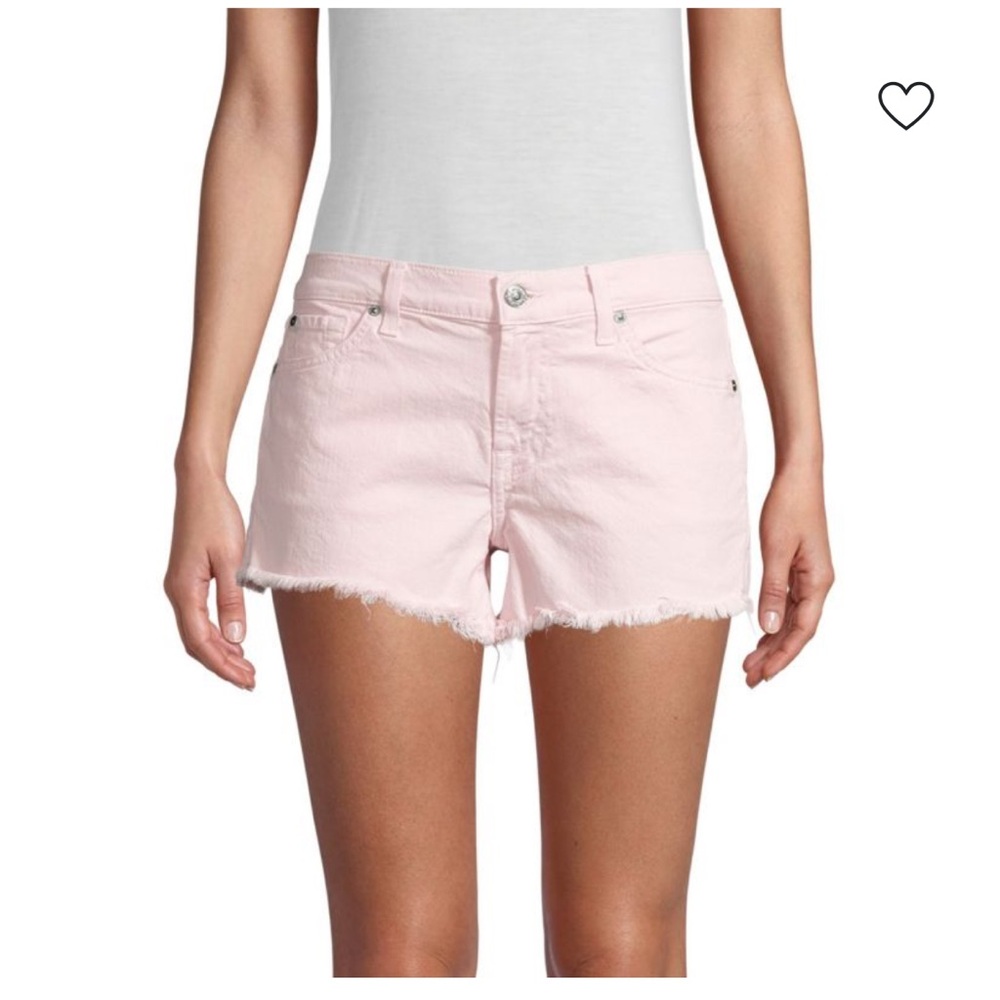 7 For All Mankind Frayed Hem Cut-Off Shorts